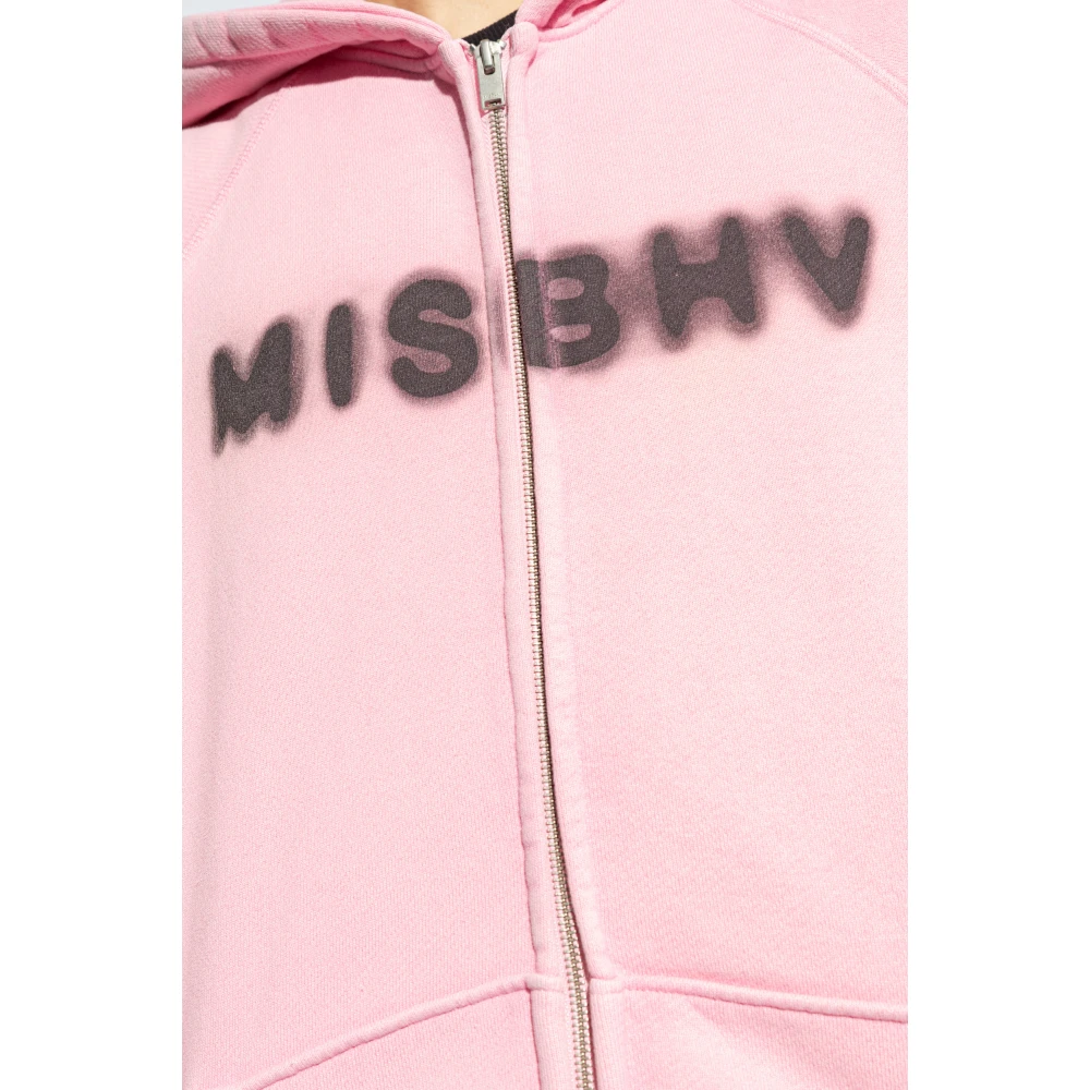 Misbhv Hoodie met logo Pink Heren