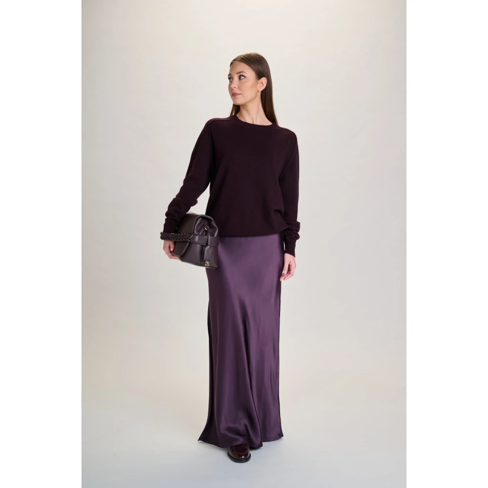 March23 Maxi-rok met bloemenprint Purple Dames