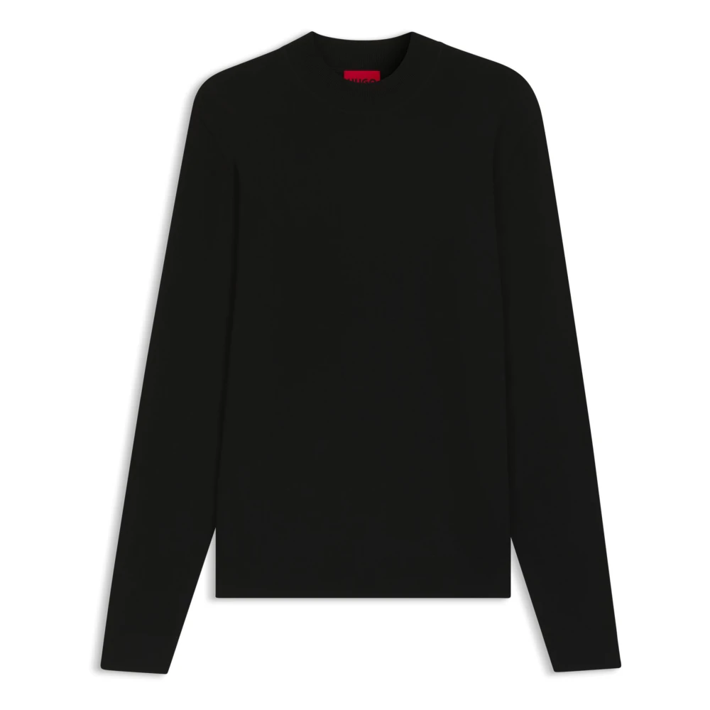 Hugo Uomo Nero - Maglione Con Collo Alto - Knitwear - M - Immagine 5