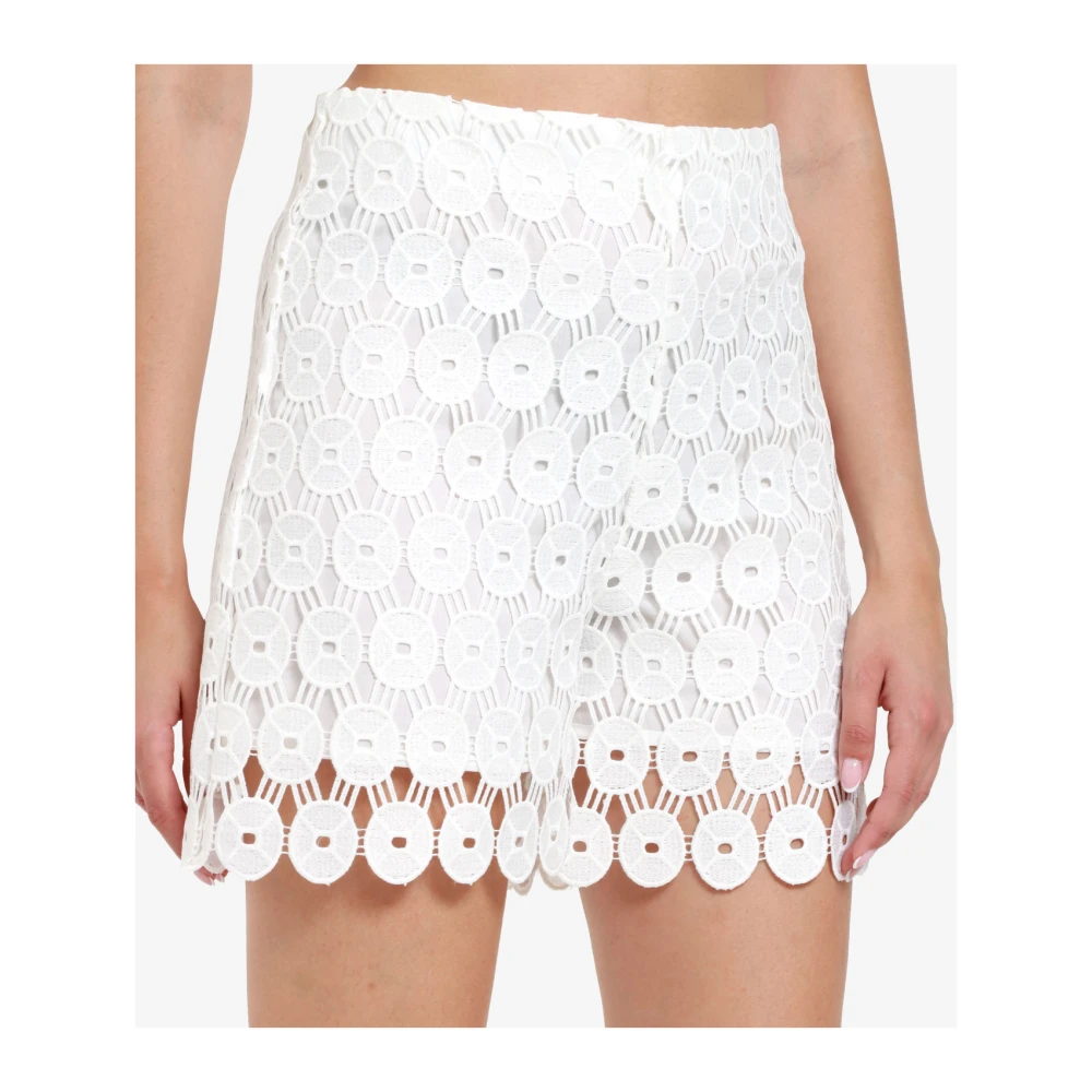 Erika Cavallini Witte Macramé Effect Rok White Dames