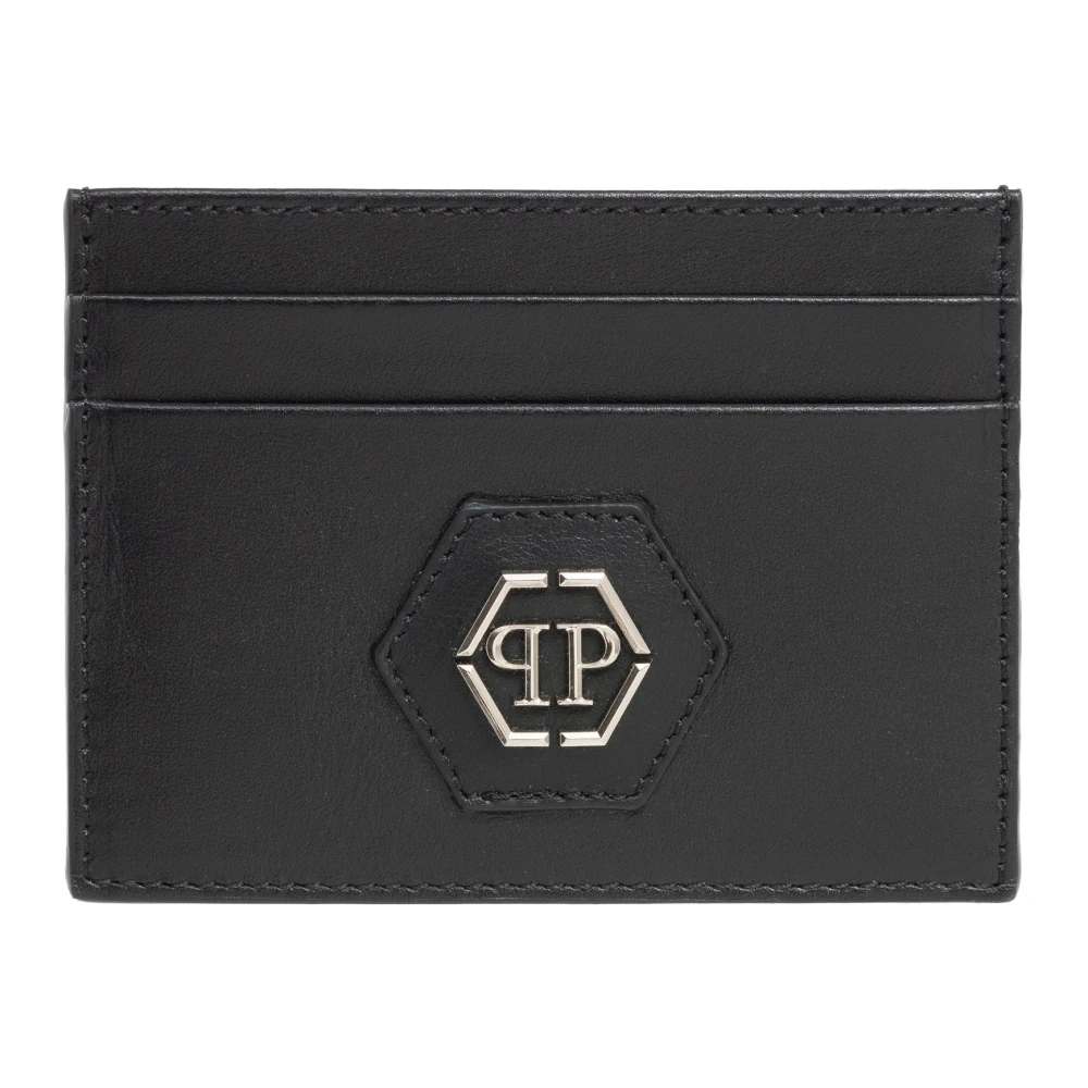 Philipp Plein Hexagon Kaarthouder met Logo Black Heren