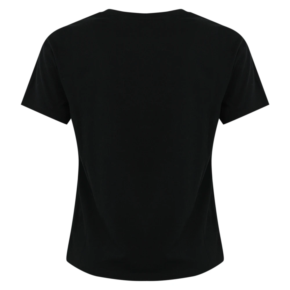 MC2 Saint Barth Zwarte katoenen T-shirt met fluorescerend logo Black Dames
