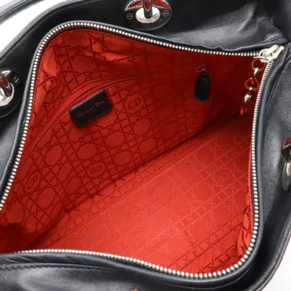 Dior Vintage Pre-owned Leather dior-bags Black Dames