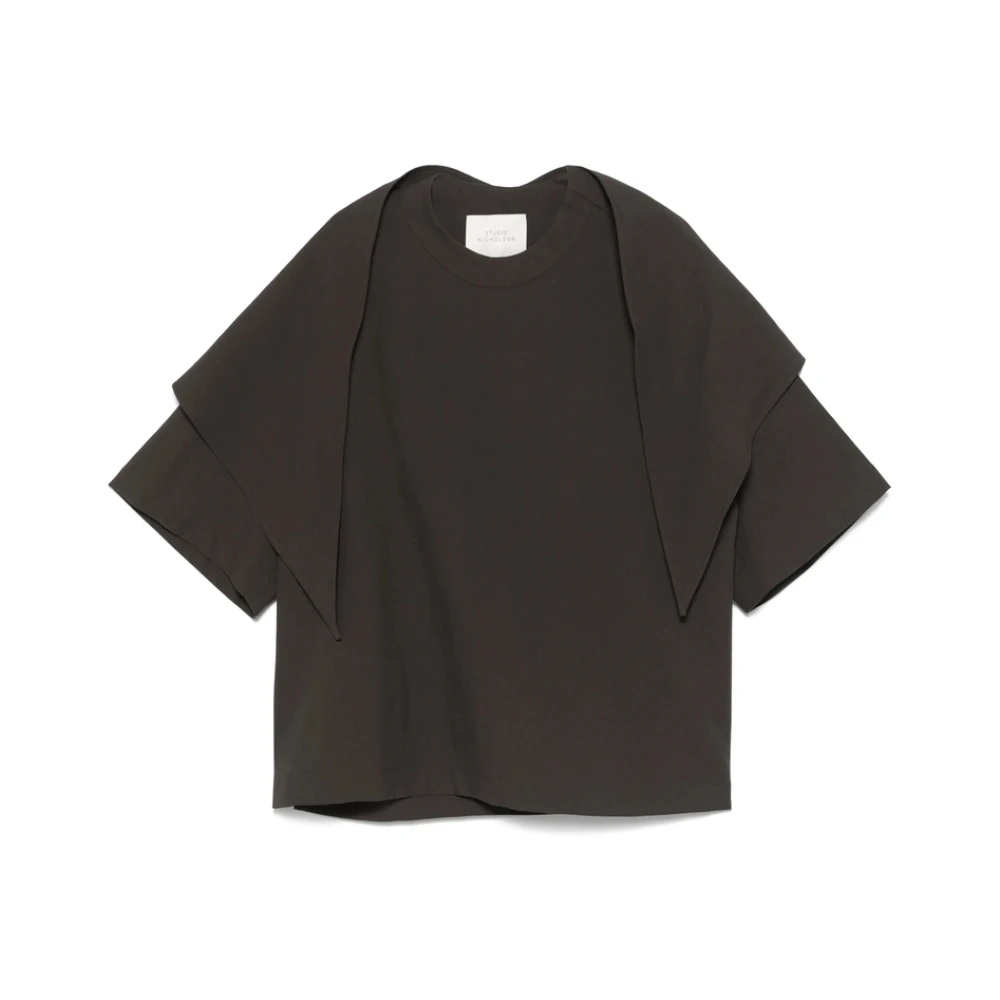Studio Nicholson Cederbruine Crew Neck T-shirt Brown Heren