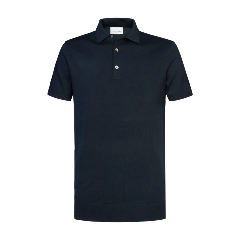 PROFUOMO Heren Polo's & T-shirts Polo Short Sleeve Donkerblauw