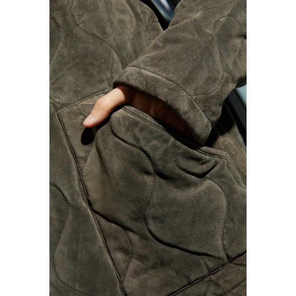 AllSaints Suède jas Dakota Green Heren