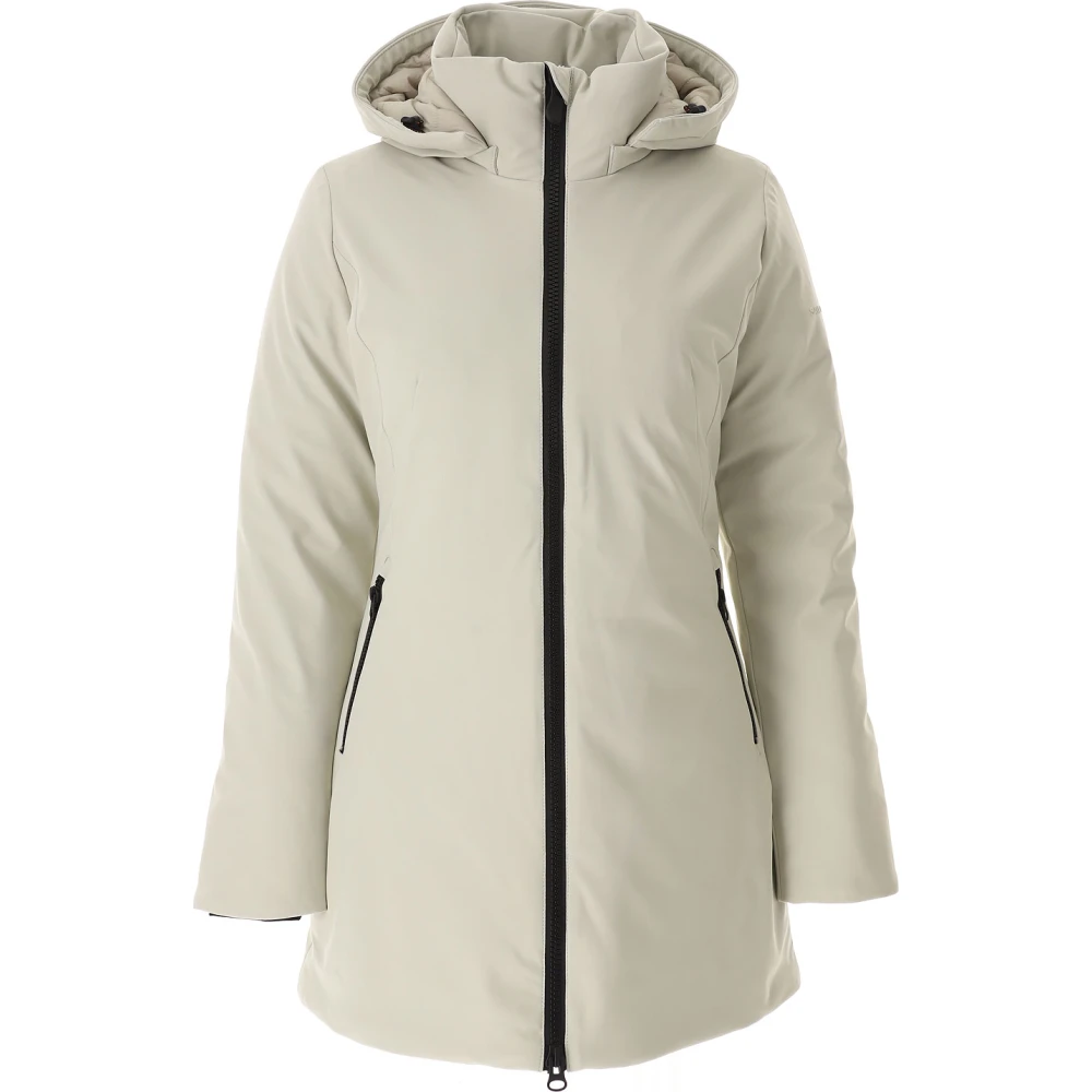 Save The Duck Women's Beige Winter Jackets, L, Cream Winter Jacket