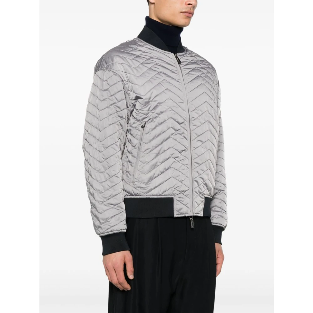 Emporio Armani Omkeerbare Lichtgrijze Jas Gray Heren