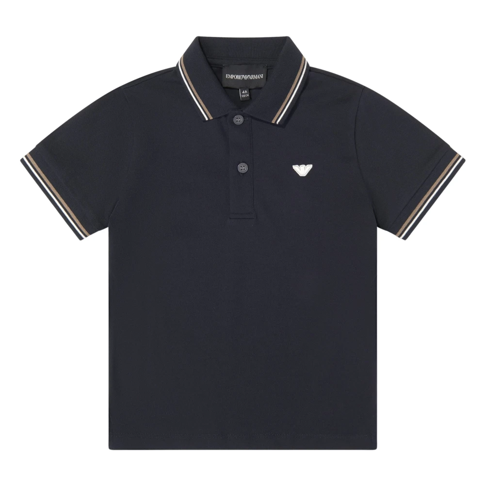 Emporio Armani Boys Logo Polo Shirt In Navy - Navy - 8 Yrs - Image 2