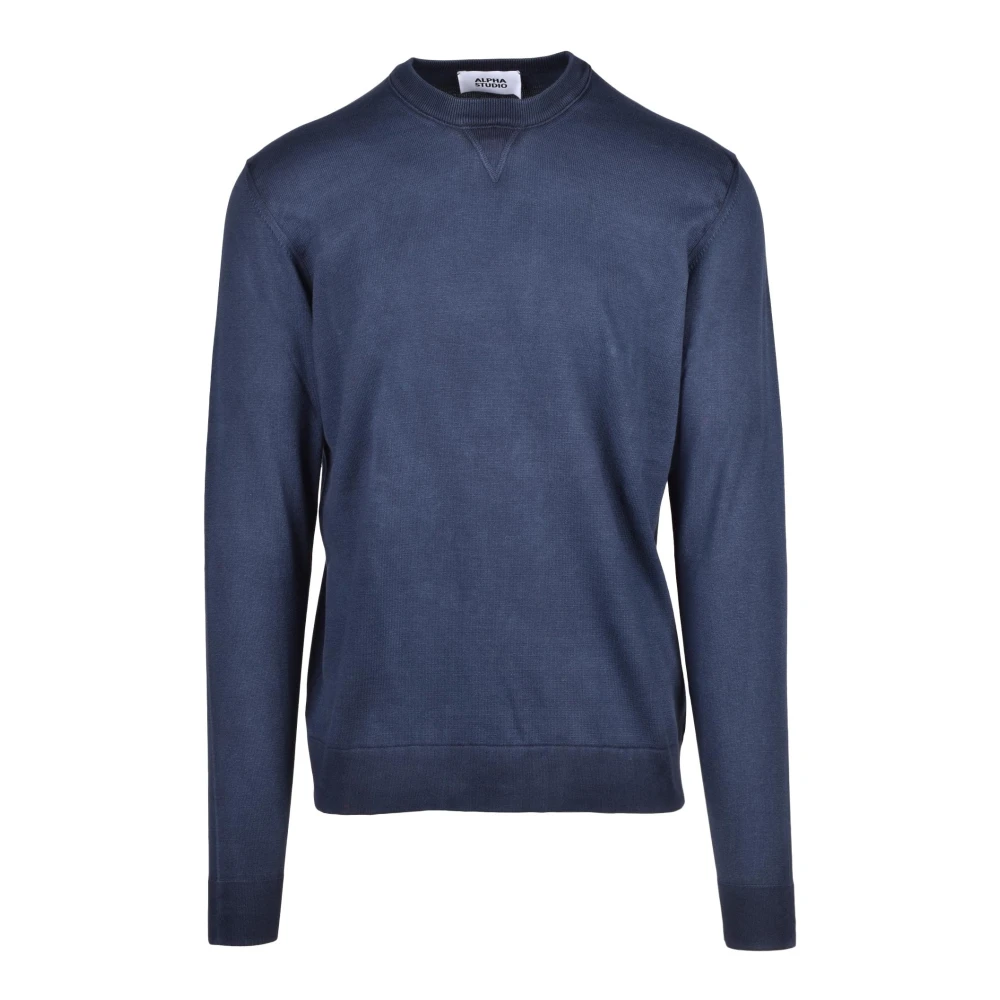 Alpha Studio Katoenen Gebreide Top Green Heren