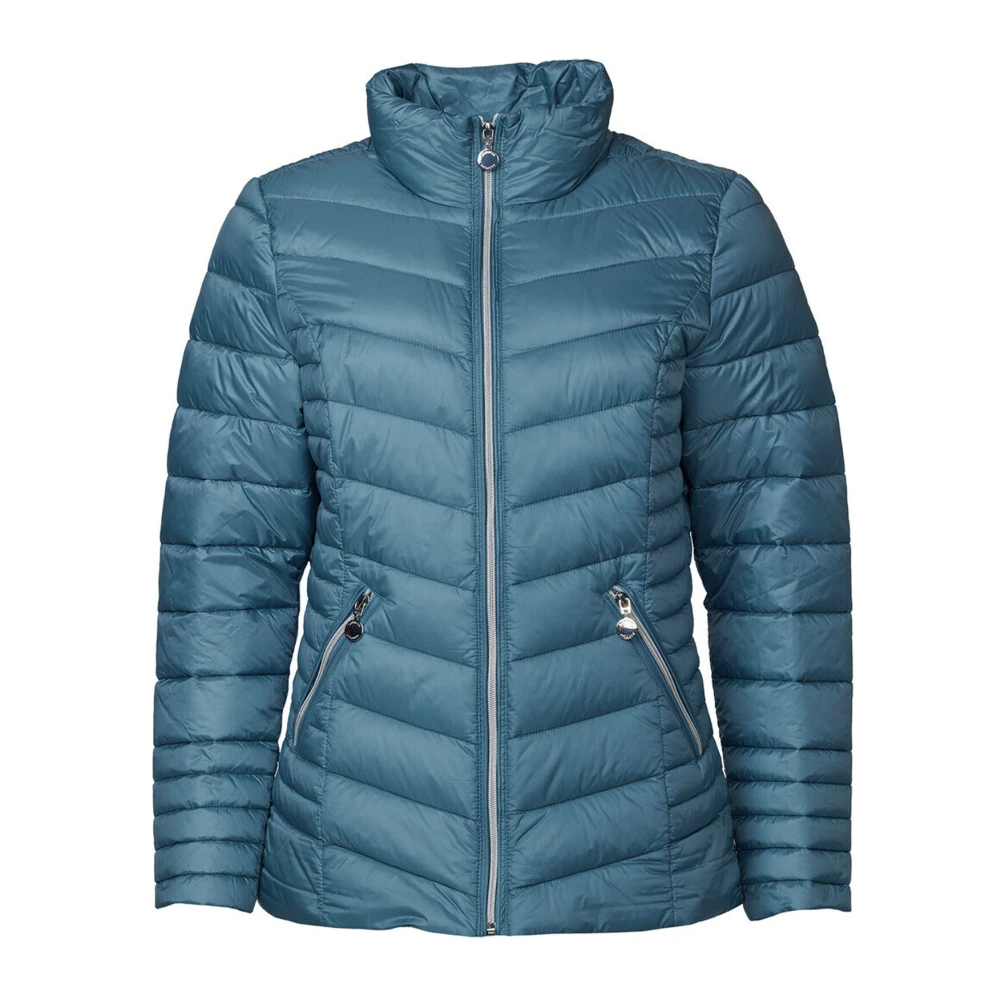 Danwear Lichtgewicht donsjack stijlvol gewatteerd ontwerp Blue Dames