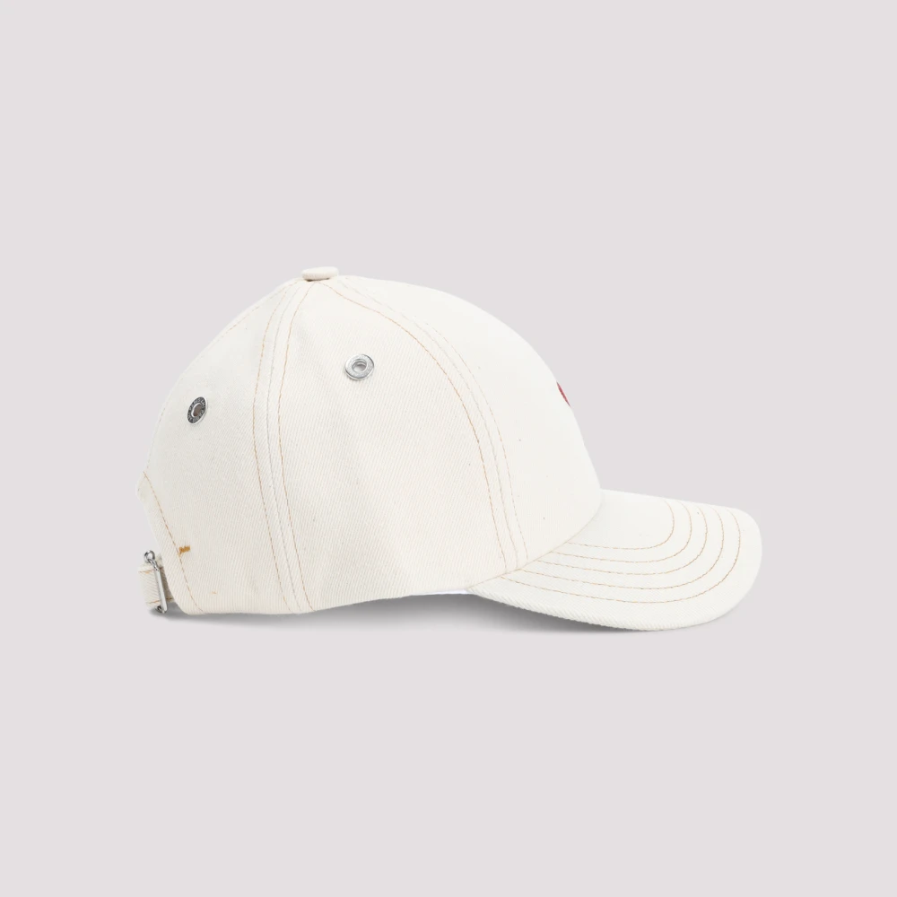 Ami Paris Witte Katoenen Hoed Stijlvol Accessoire White Heren