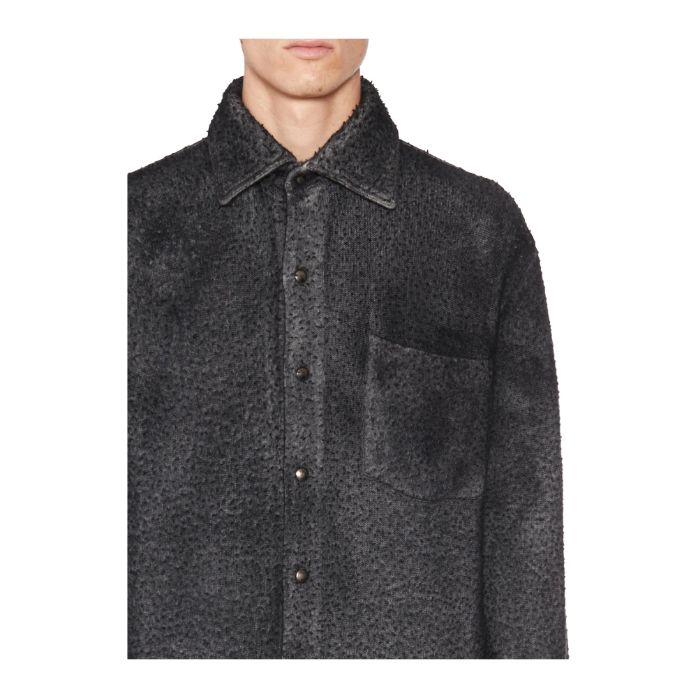 Avant Toi Pilling Casentino Overhemd Jas Black Heren