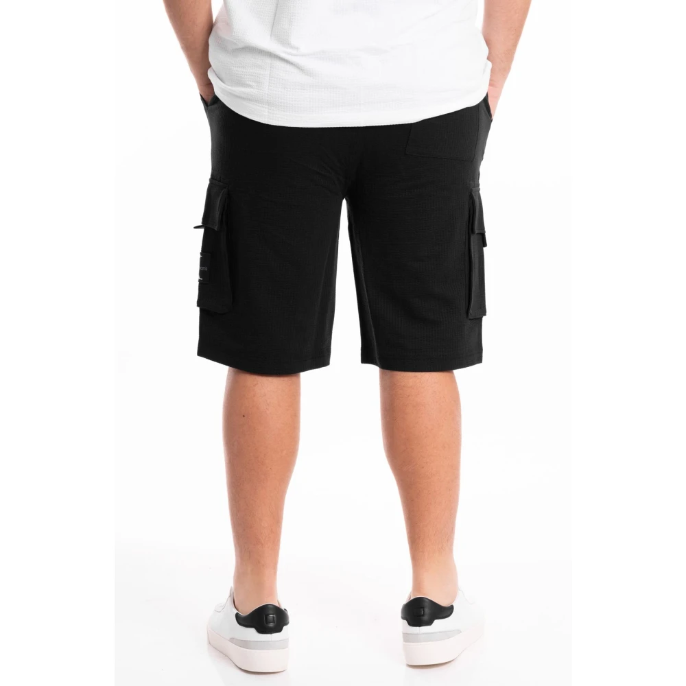 Calvin Klein Jeans Felpa Texture Bermuda Shorts Black Heren