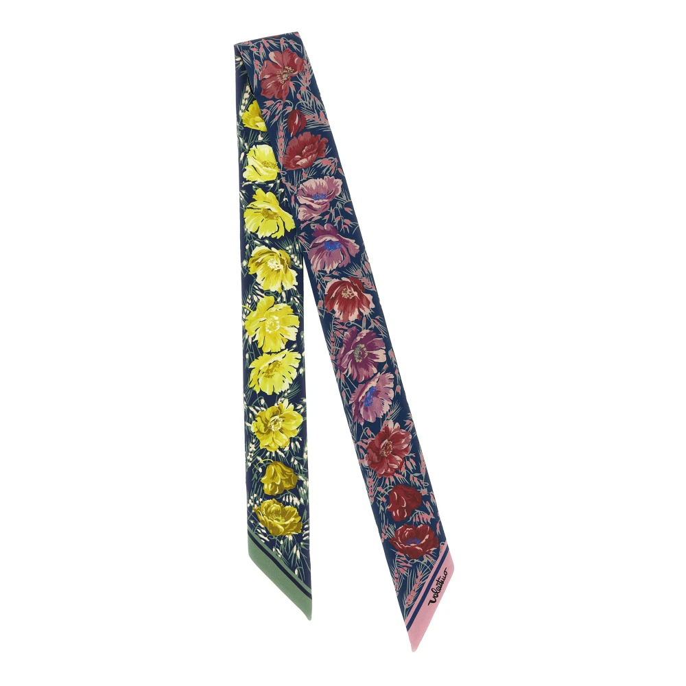 Valentino Garavani Women's Multicolor Silk Scarves, One Size, Apres L'hiver Poppies Bandeau
