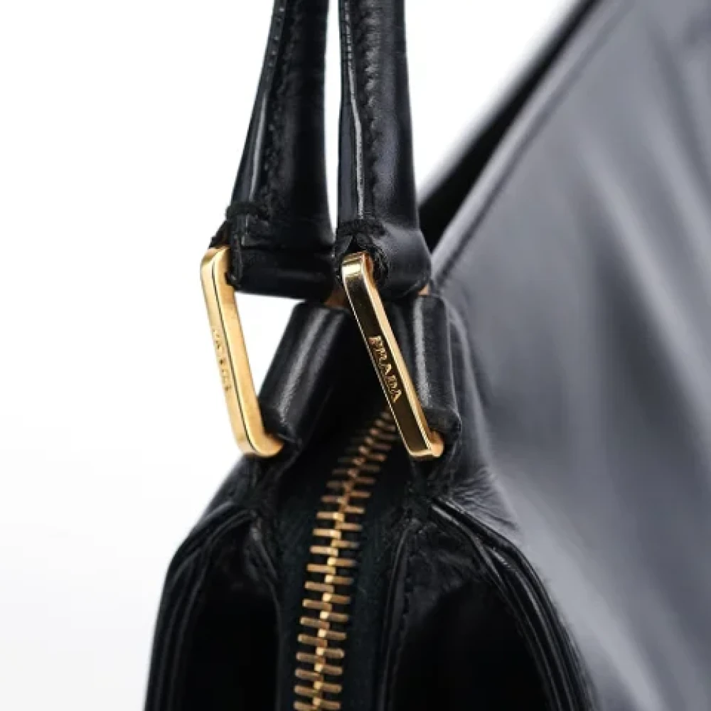 Prada Vintage Pre-owned Leather handbags Black Dames