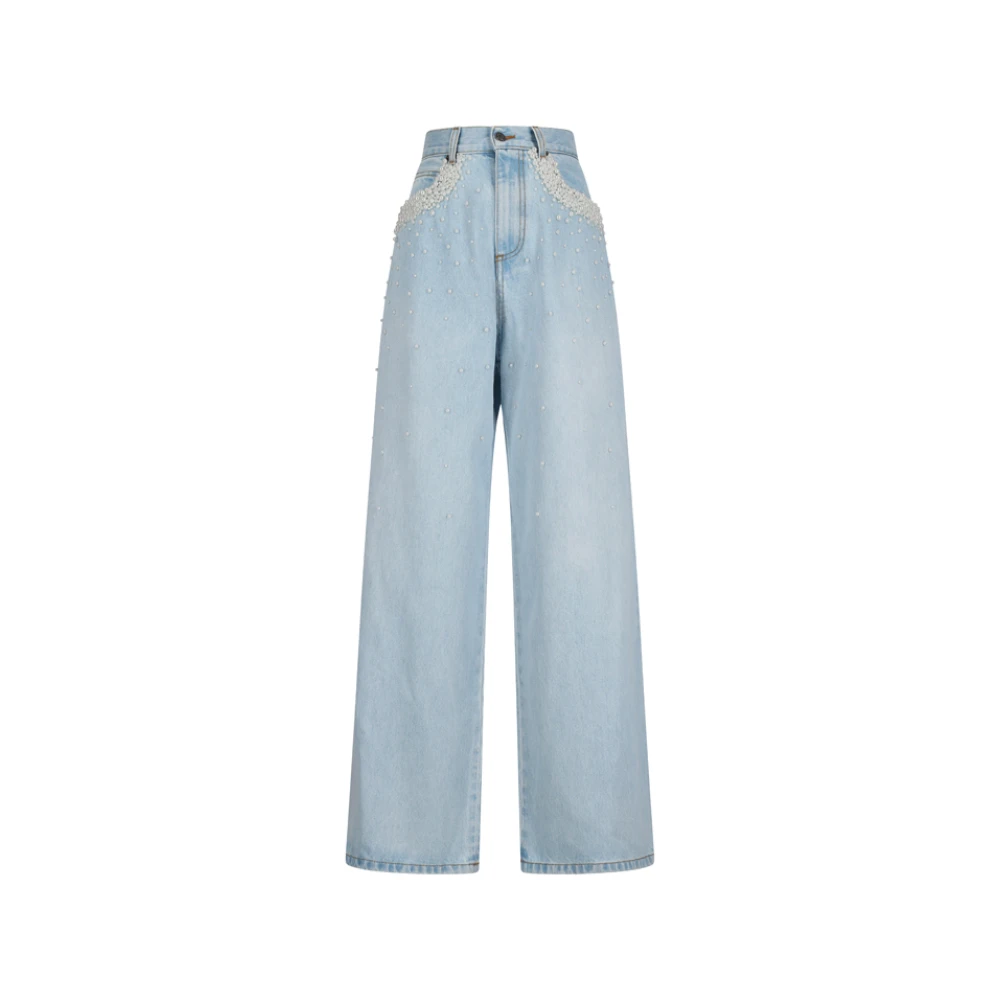 Giuseppe Di Morabito Blue Wide Jeans, Female, W26, Wide-Leg Jeans