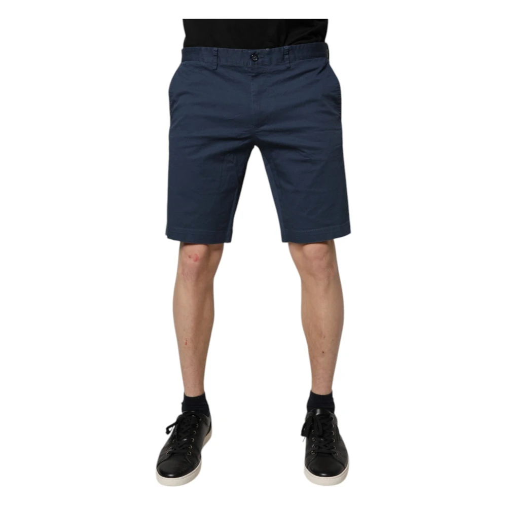Dolce & Gabbana Casual Shorts, Male, 2XL, Mid Waist Bermuda Shorts Blue