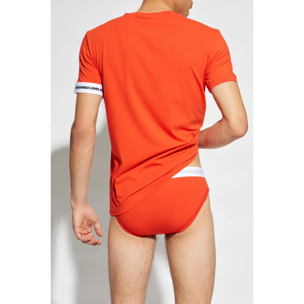 Dsquared2 T-shirt uit de ondergoedcollectie Orange Heren