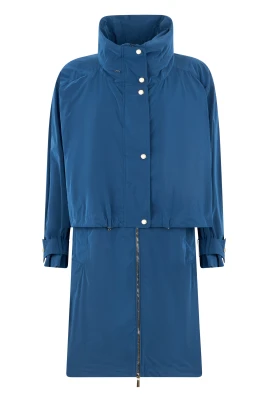 Modern Kappa med Hög Elegant Krage