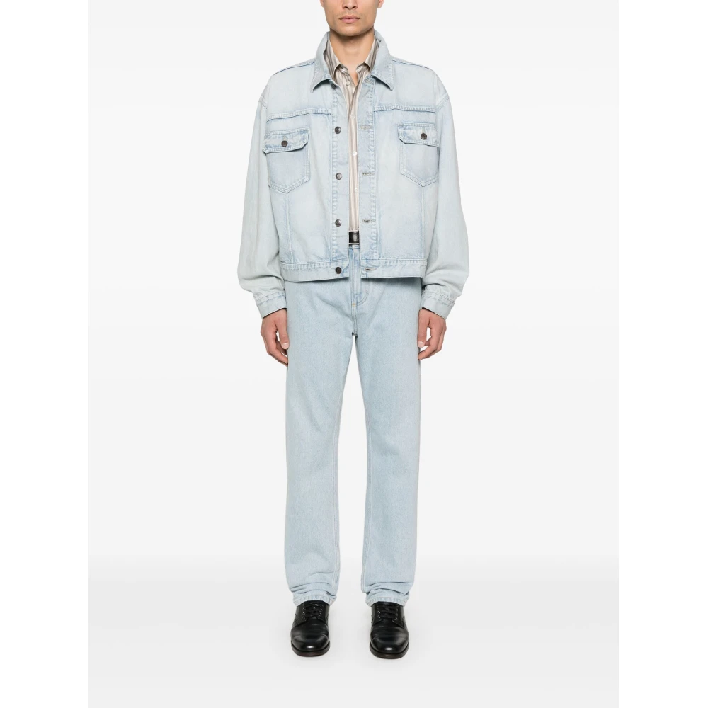 The Row Denimjack met klassieke details Blue Heren