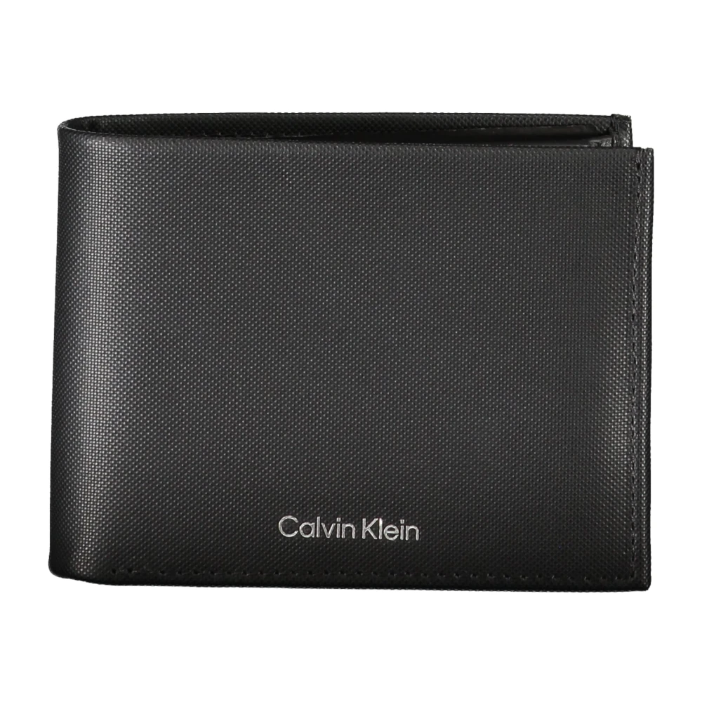 Calvin Klein Elegante zwarte leren portemonnee met RFID-bescherming Black Heren