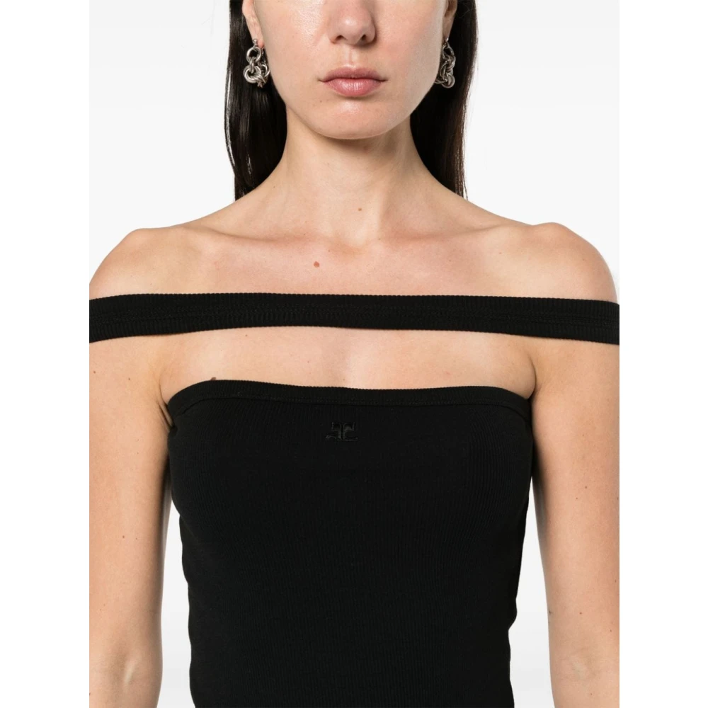 Courrèges Sleeveless Tops Black Dames