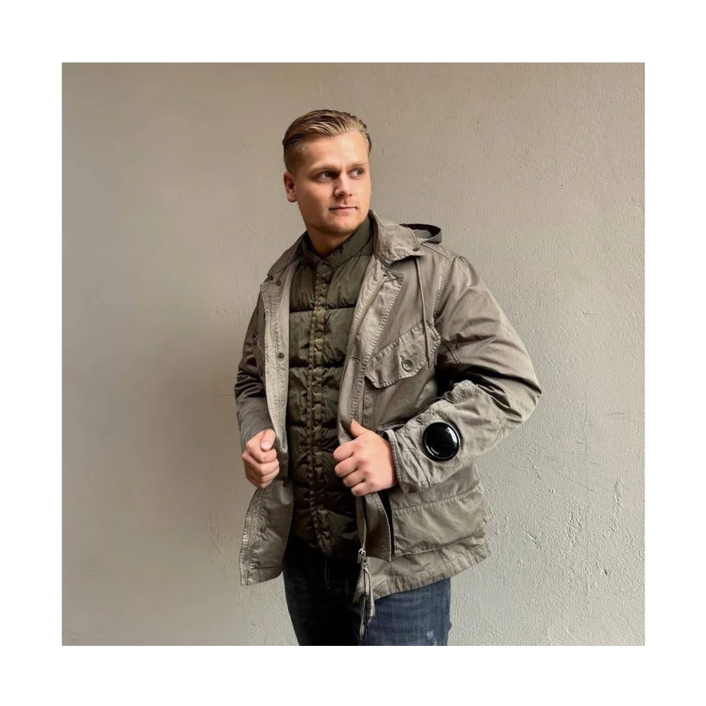 C.P. Company Groene Militaire Stijl Jas Green Heren