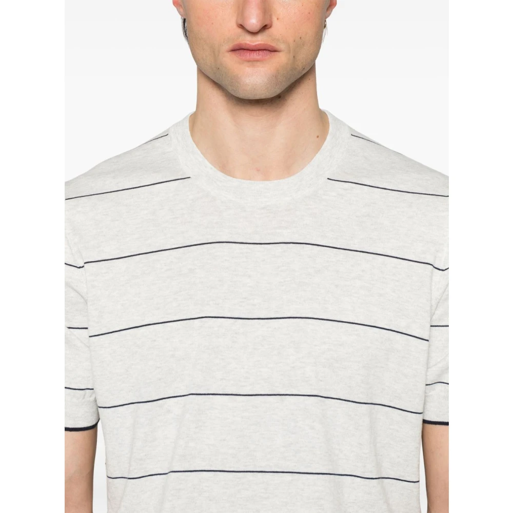 BRUNELLO CUCINELLI Grijze T-shirt voor mannen Gray Heren