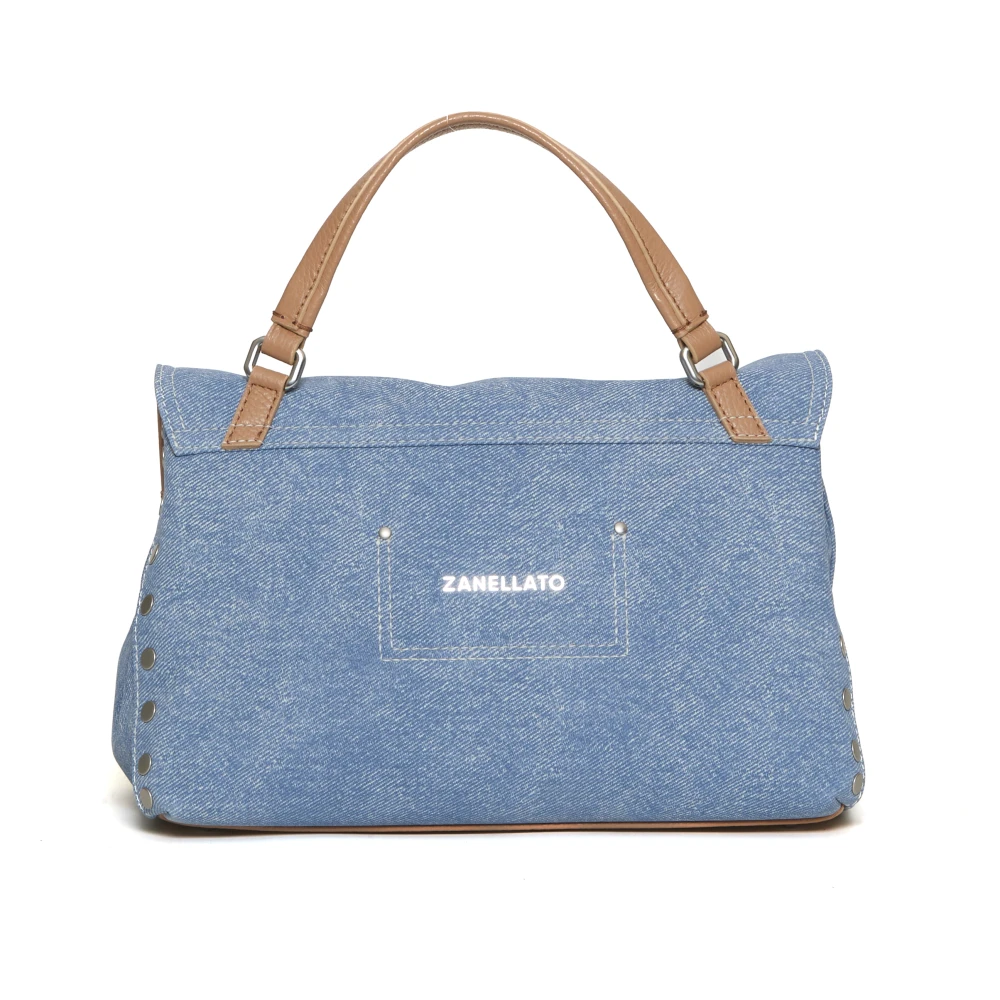 Zanellato Azzurra Handtas Postina Small Canvas Blue Dames