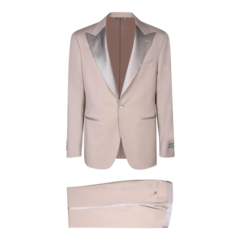 Canali Single Breasted Suits White Heren