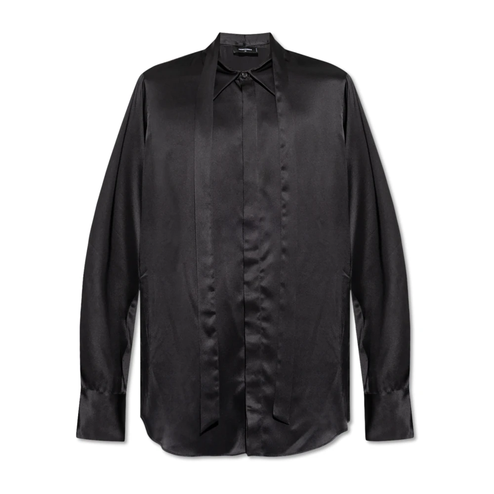 Dsquared2 Zijden overhemd Black Heren