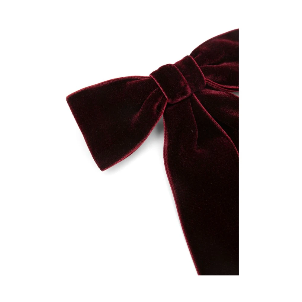 Jennifer Behr Bordeaux Rode Strik Haaraccessoire Clip Red Dames