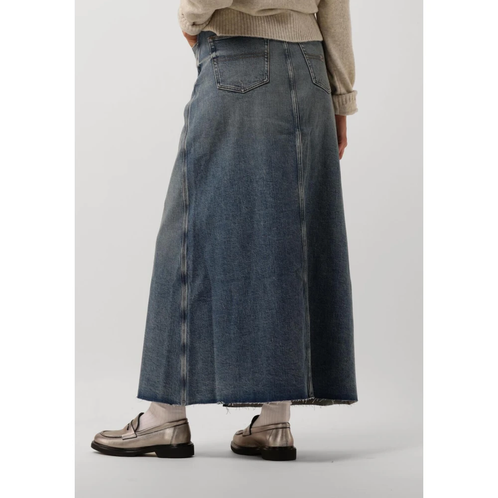 Tommy Jeans Blauwe Maxi Rok Claire Blue Dames
