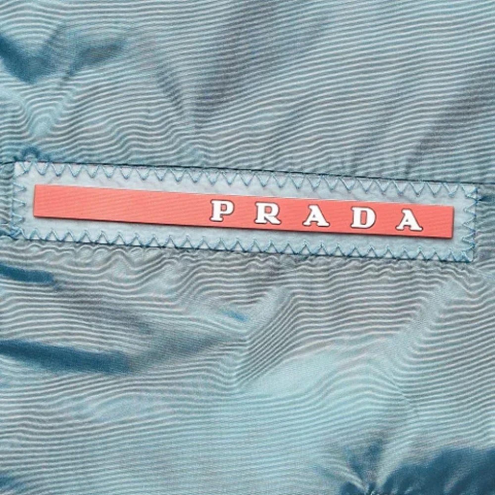 Prada Vintage Pre-owned Fabric outerwear Blue Dames