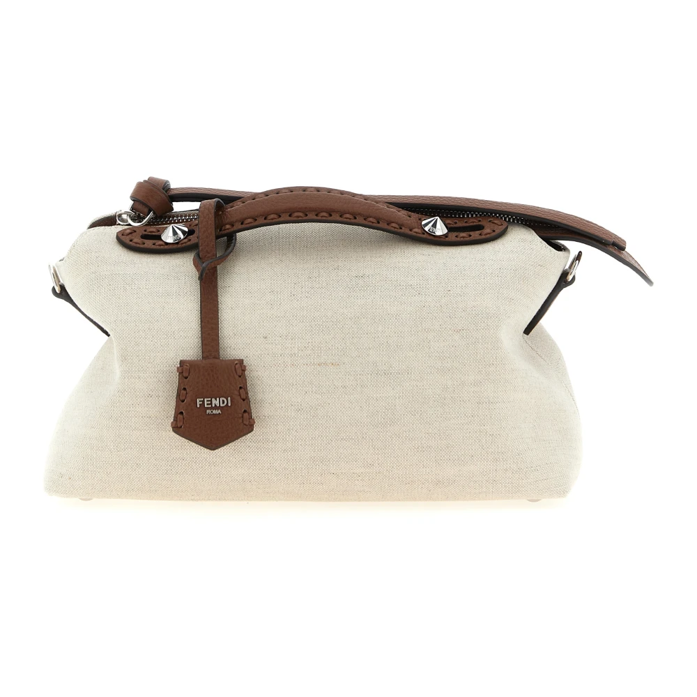 Fendi Kvinno Beige Väskor Dam, One Size, Bomull, By The Way Selleria Medium