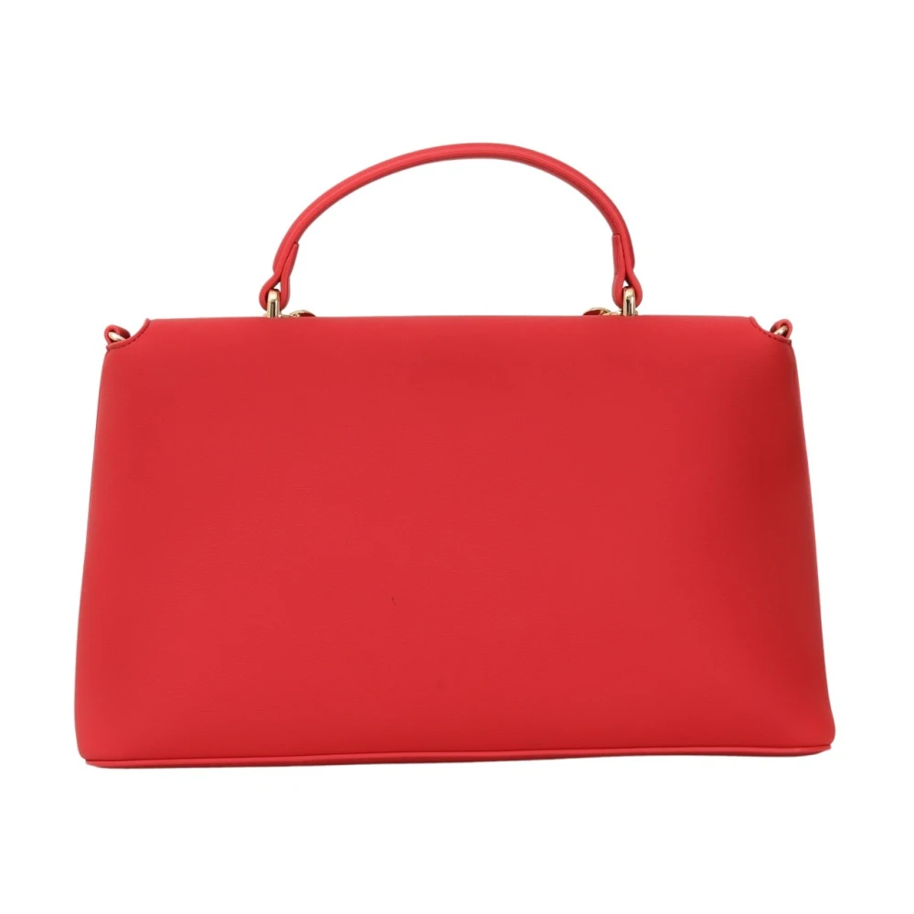 Love Moschino Rode handtas met gouden logoketting Red Dames