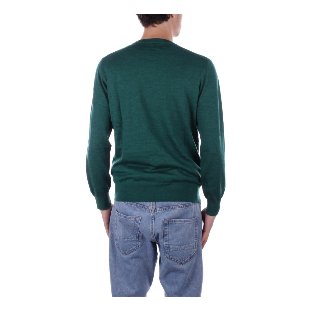 Saint Barth Groene Logo Front Sweater Green Heren