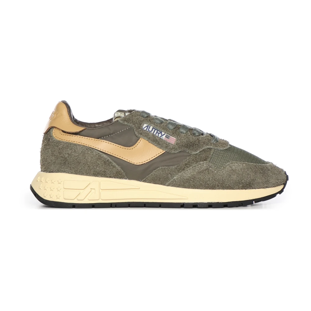 Autry Men's Green Sneakers, 9 Uk, Reelwind Low Trainers
