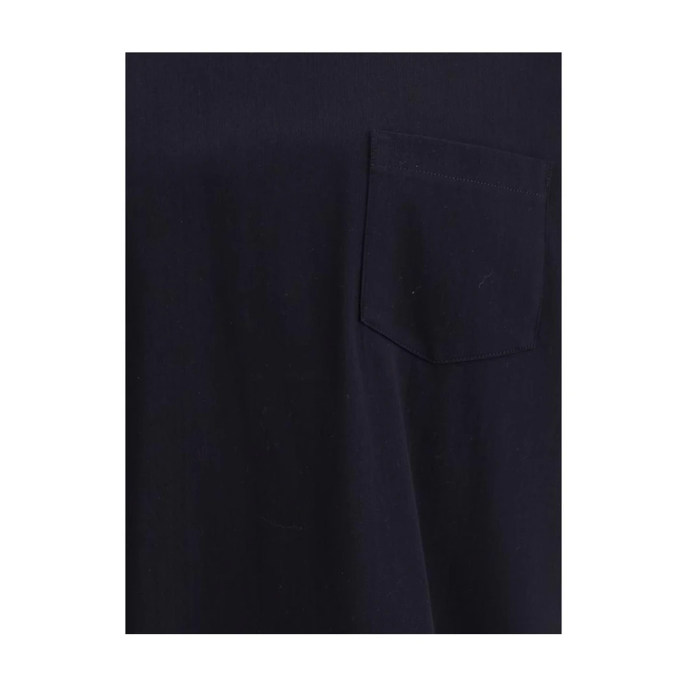 Sacai Moderne Katoenen T-shirt met Zakken Blue Heren
