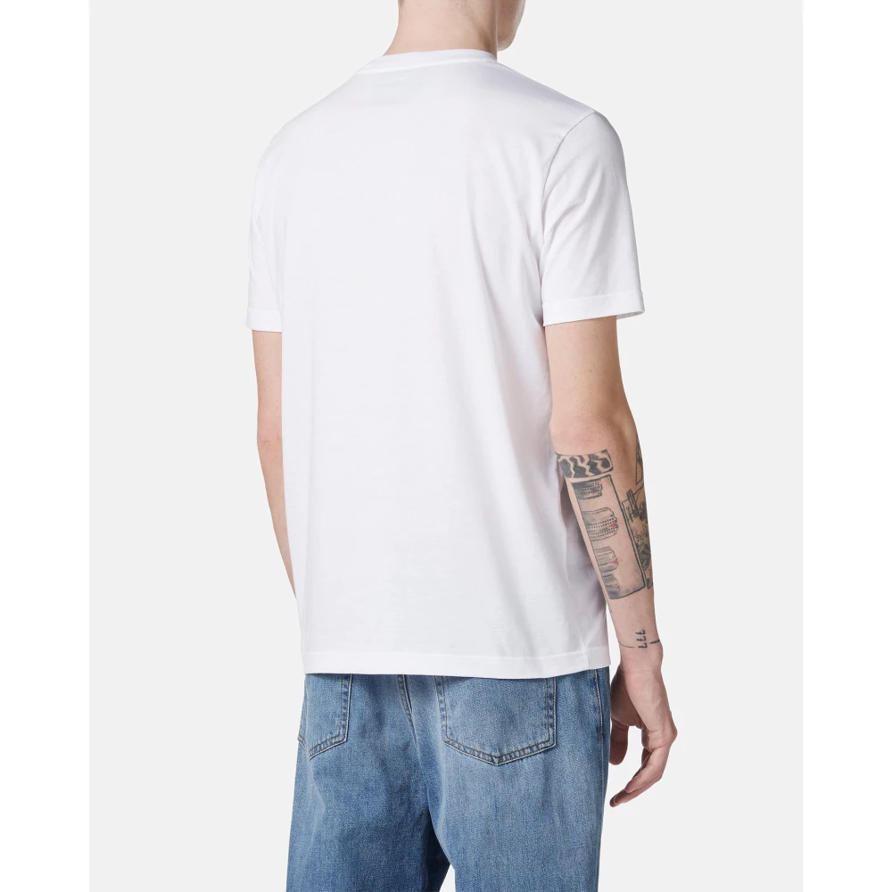 Iceberg Wit regular fit katoenen T-shirt met maxi multicolor Bear print White Heren