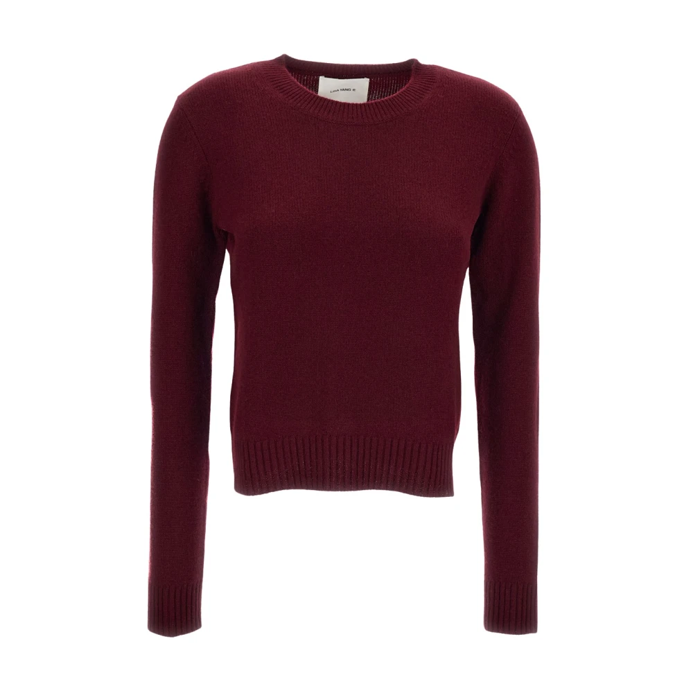 Lisa Yang , Cashmere Knitwear, Female, Red, S, Crew Neck Cashmere Jumper