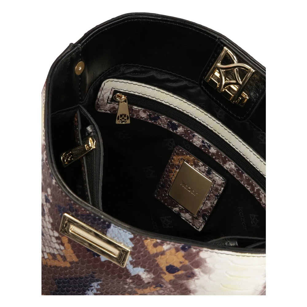 Kazar Multicolor patroon ketting handtas Brown Dames