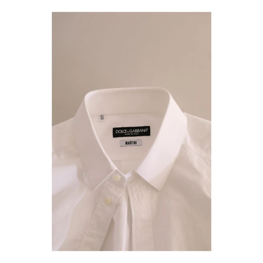 Dolce & Gabbana Klassieke Martini Katoenen Overhemd White Heren