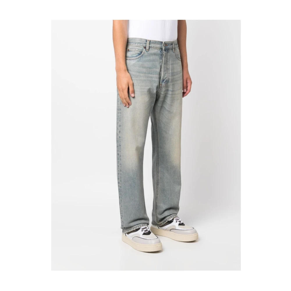Haikure Coated Jeans Dirty Style Model Blue Heren