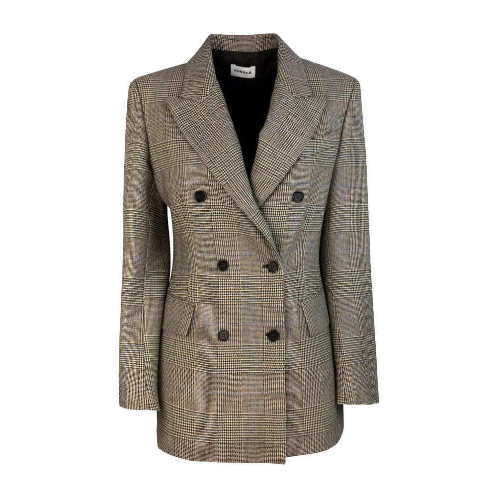 P.a.r.o.s.h. Bruine Blazer Jas Dubbele Rij Knopen Regular Fit Brown Dames