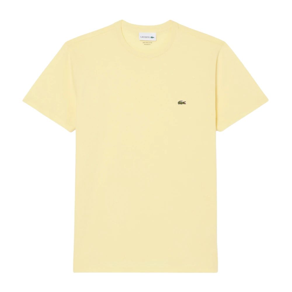 Lacoste Herr Gul Toppar L, Bomull, Pima Cotton T-Shirt