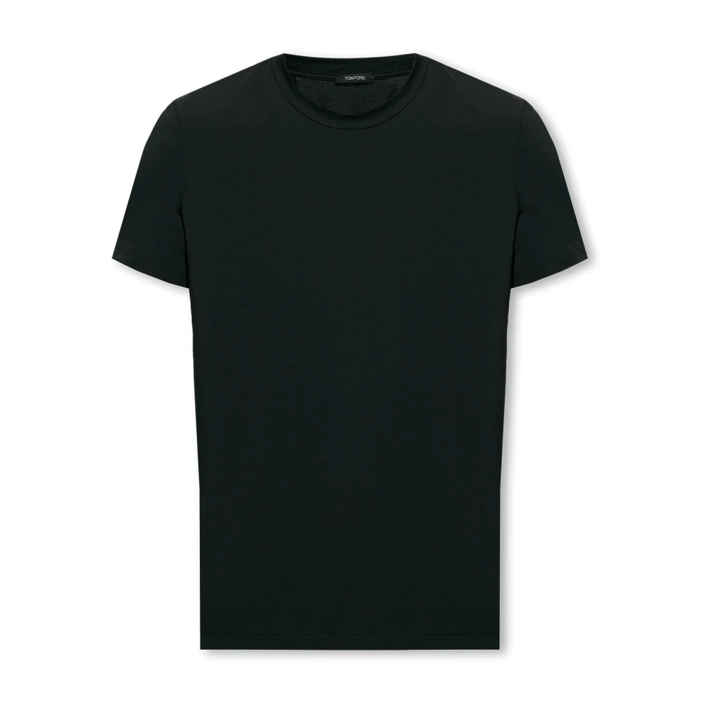 Tom Ford Camiseta De Cuello Redondo Tops Hombre Negro 2XL