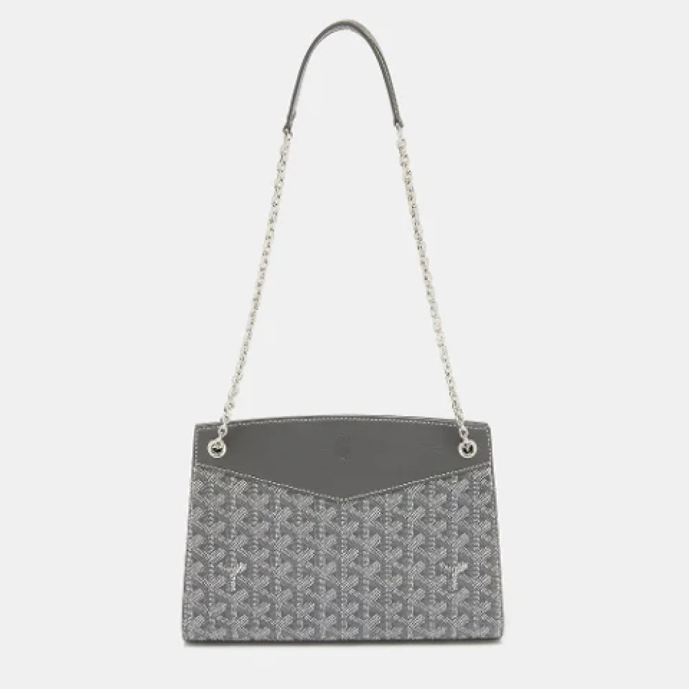 Goyard Vintage Pre-owned Leather shoulder-bags Gray Dames