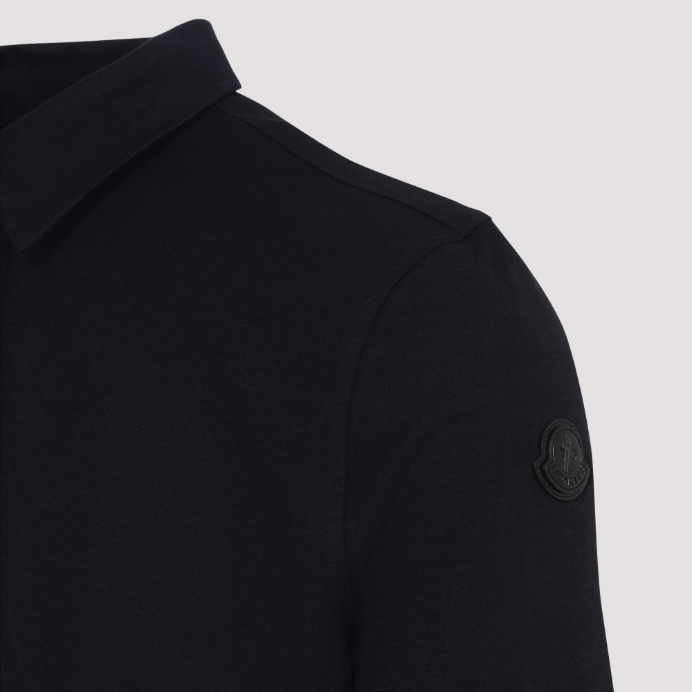 Moncler Klassieke Polo Shirt Blue Heren